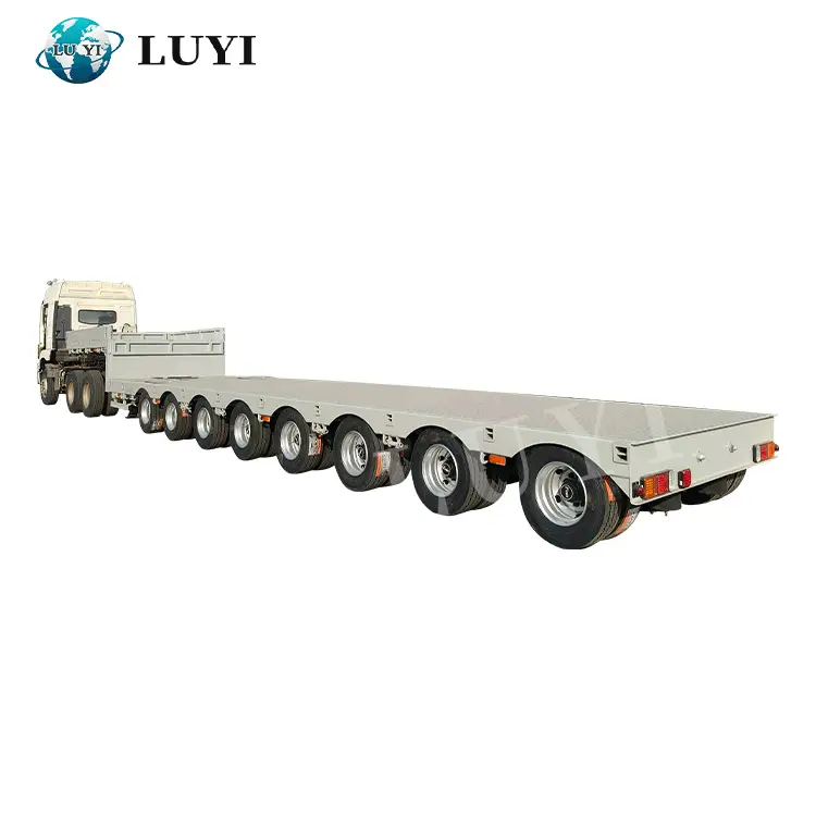 HOT SELL SELL Lowbed Trailer Gooseneck Style 8 Axle 100 Ton | لوي 1