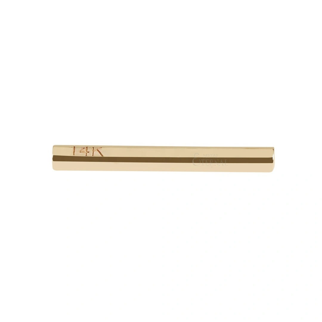 Eternal Metal 14k Solid Gold Threadless Nipple Bar Piercing Jewelry 1