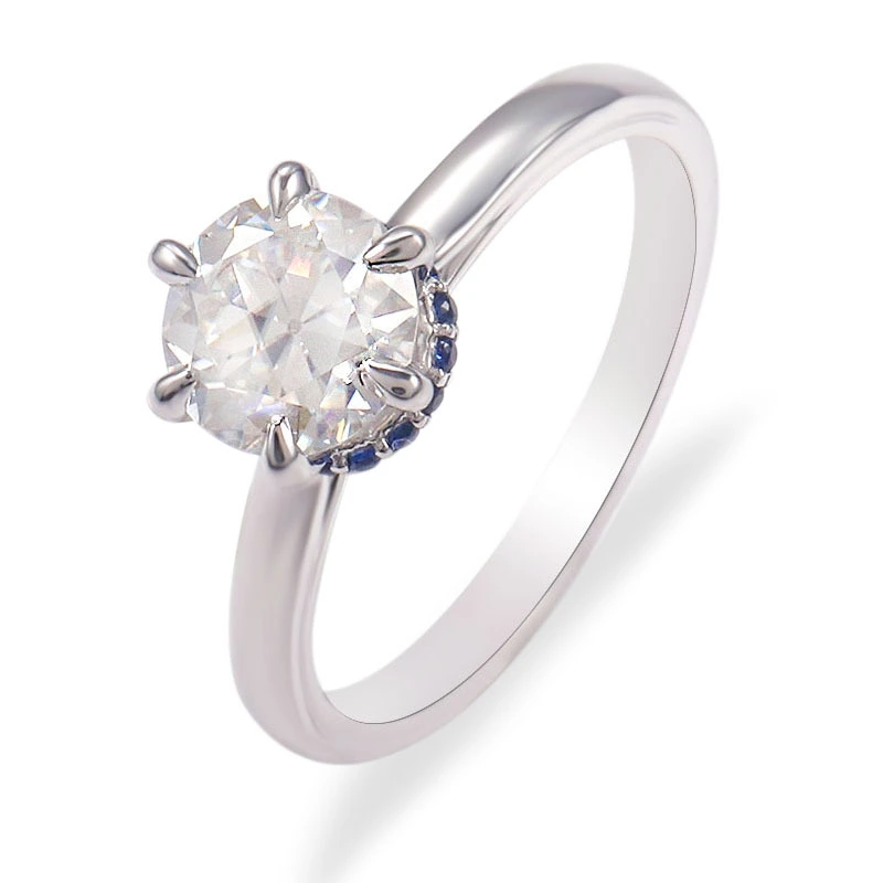 Bijoux femmes sterling argent prix 925 argent sterling en or plaqué Moissanite 5925 Silver Ring Diamond 925 Anneaux de fiançailles 1