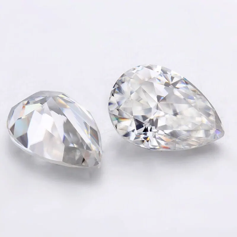 Brilliant Pear Cut Colorless White Color Loose Def Moissanite Stone Wholesale Price Aaa Pear Moissanite Gra 1