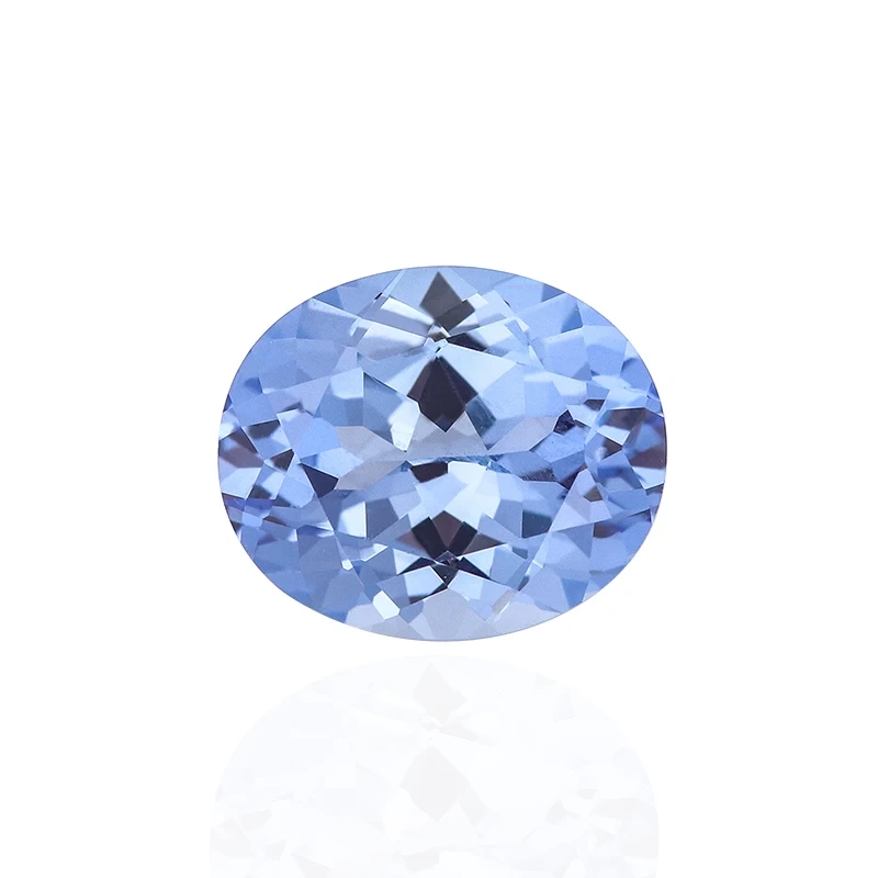 Zafiro azul intenso de 6 quilates, talla brillante ovalada, cultivado en laboratorio, piedra preciosa suelta, venta al por mayor. 1