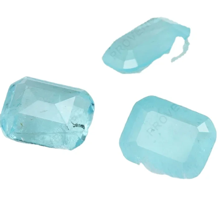 Emerald Cut Wholesale Artifical Aquamarine Loose Gemstone For Jewelry Making 1
