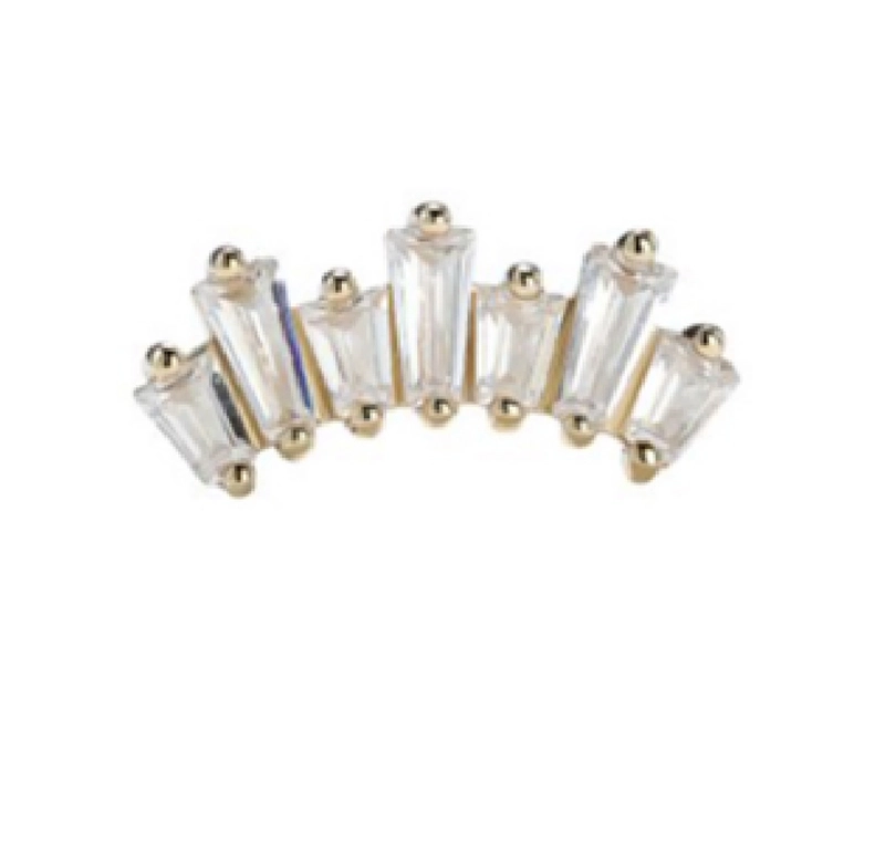 Eternal Metal Solid 14k Gold Body Jewelry Trendy Stud Pierced Earring1 1