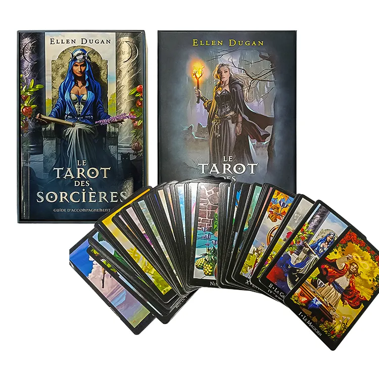 Hexen -Oracle -Karten Tarot -Deck -Holographiekarten mit Buch 1
