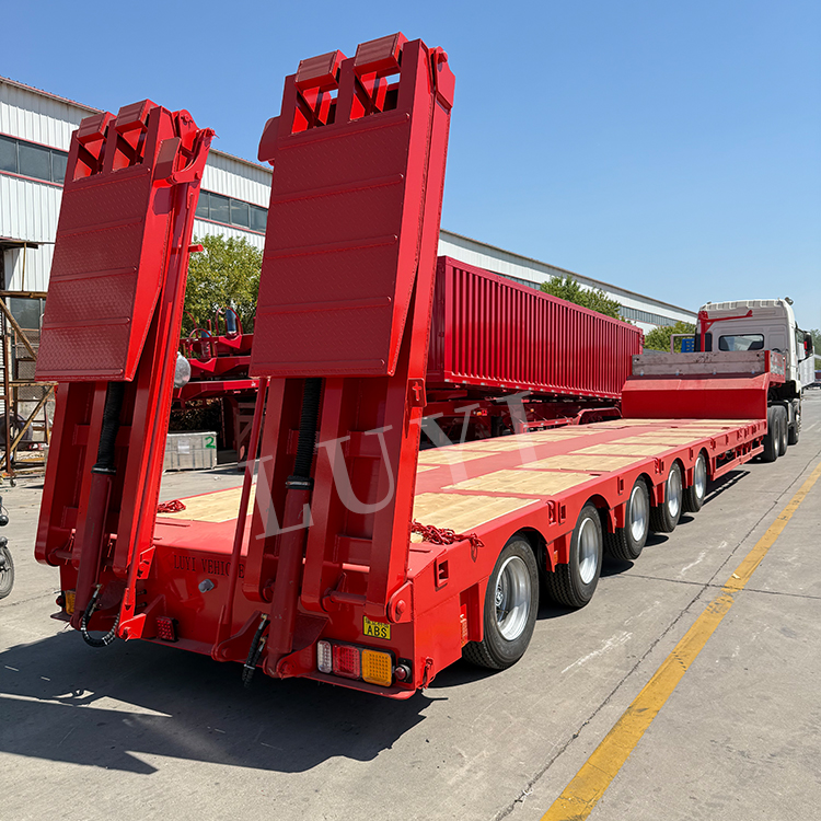 Semirrailer de lecho plano de 5 ejes extensible 3