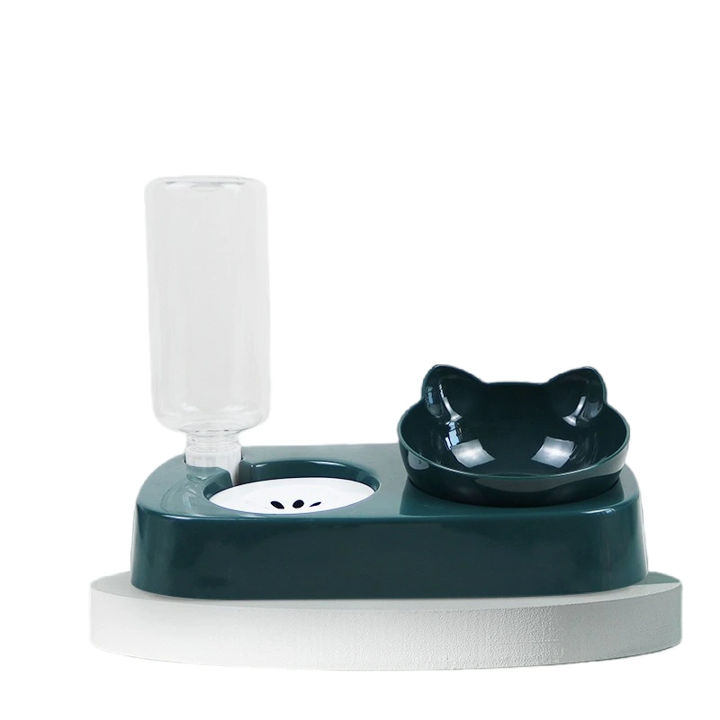 Usine OEM 2 en 1 alimentation pour animaux de compagnie & ensemble à boire avec acier inoxydable/céramique anti-dérapant petit moyen chat chien bols-Xinchen 1