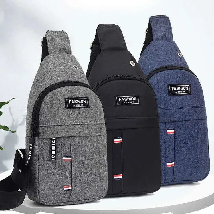 High Quality Leisure Casual Chest Bag For Men Fashion Sports Canvas Men's Messenger Bag 1
