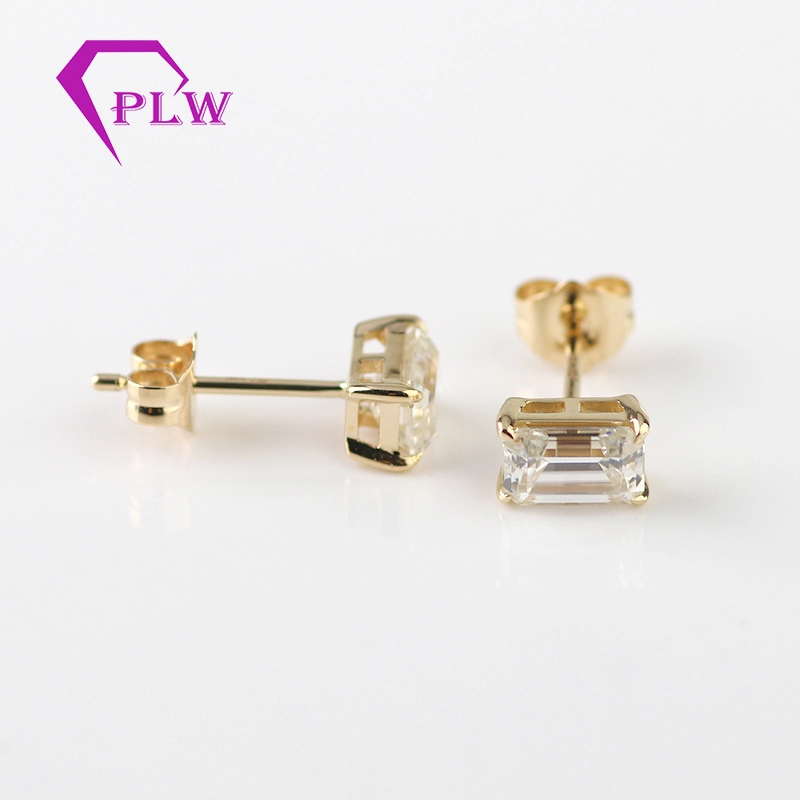 Joya de moissanita Provence Configuración de punta puntiaguda 5x7mm 1 CARAT CUT CUTO PARES MOISSANITE Gold de 18 km de oro 1