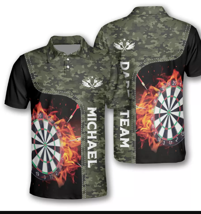T-shirts de fléchettes personnalisés par sublimation 2
