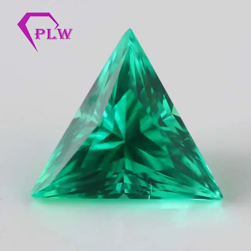 Fancy Shape Triangle Cut Columbia Emerald Stone Luxury Custom For Jewelry Making Lab Grown Gemstones Gems Diamond 1