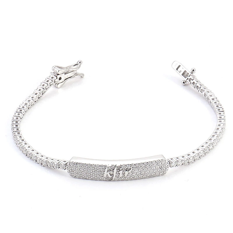 NEU ECED Out Bling 3mm Tenniskette Armbänder Frauen Hip Hop Mode Schmuck Gold Silber Farbe Moissanit Armband 1