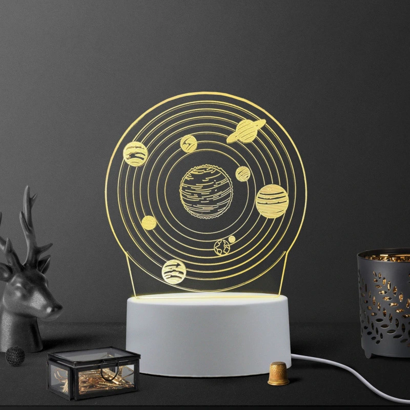 Creative Acrylic Lamp  Gl-CY29 3 Color Changing Drawing Board USB Touch Night Light Guangli 1
