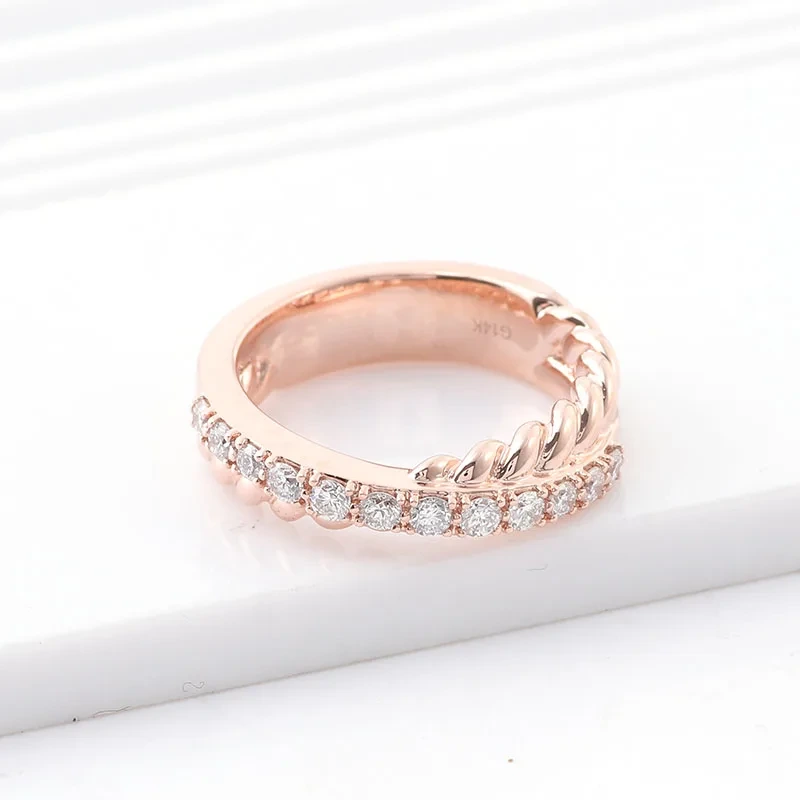 Bonnes de mariage à vente chaude bagues Moisanite en 14 carats d'or 14 1