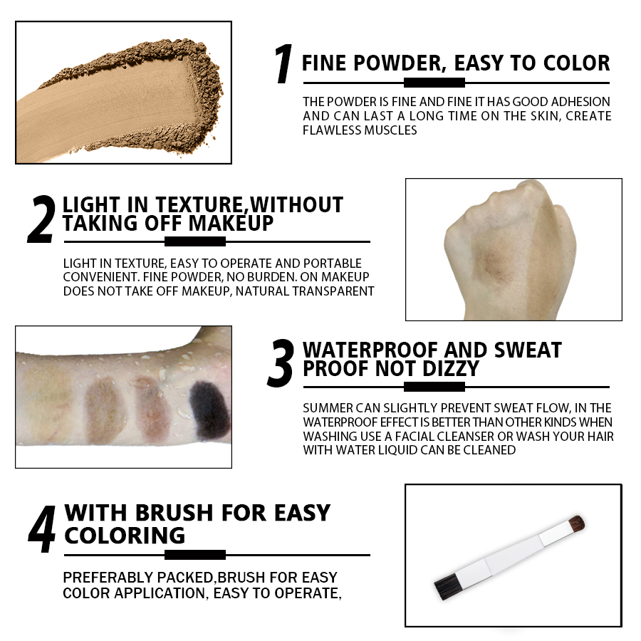 Bedak untuk Garis Rambut Merek Pribadi 4