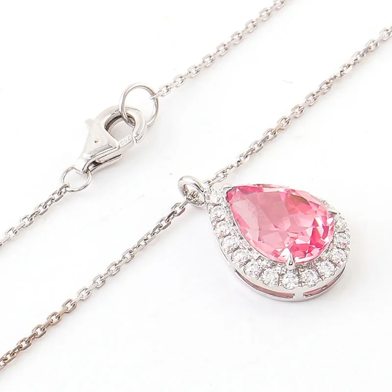 Fine Jewelry High Quality Gemstones Pendant Necklace 14k White Gold Gra Certificate Vvs Custom Pendant Jewelry For Women Men 1