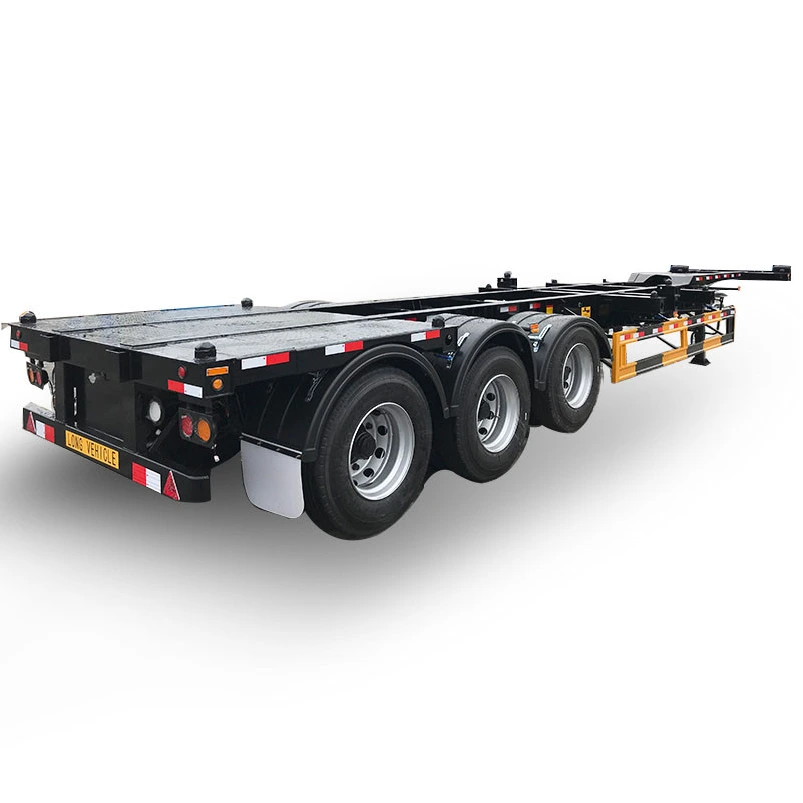Semi-remorque de camion conteneur à 3 essieux pour le transport avec châssis en acier de haute qualité 1