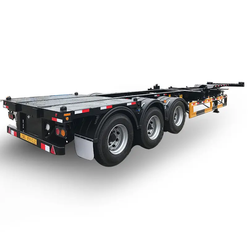 3 Axles Container Semi Truck Trailer for Transport with High Quality Steel Chassis 1