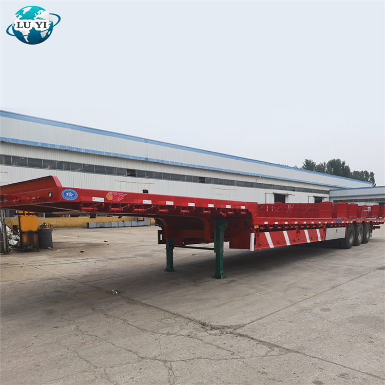 30 Ton 40ft/50ft 3-Axle Flatbed semi-trailer w/ Container Locks 7