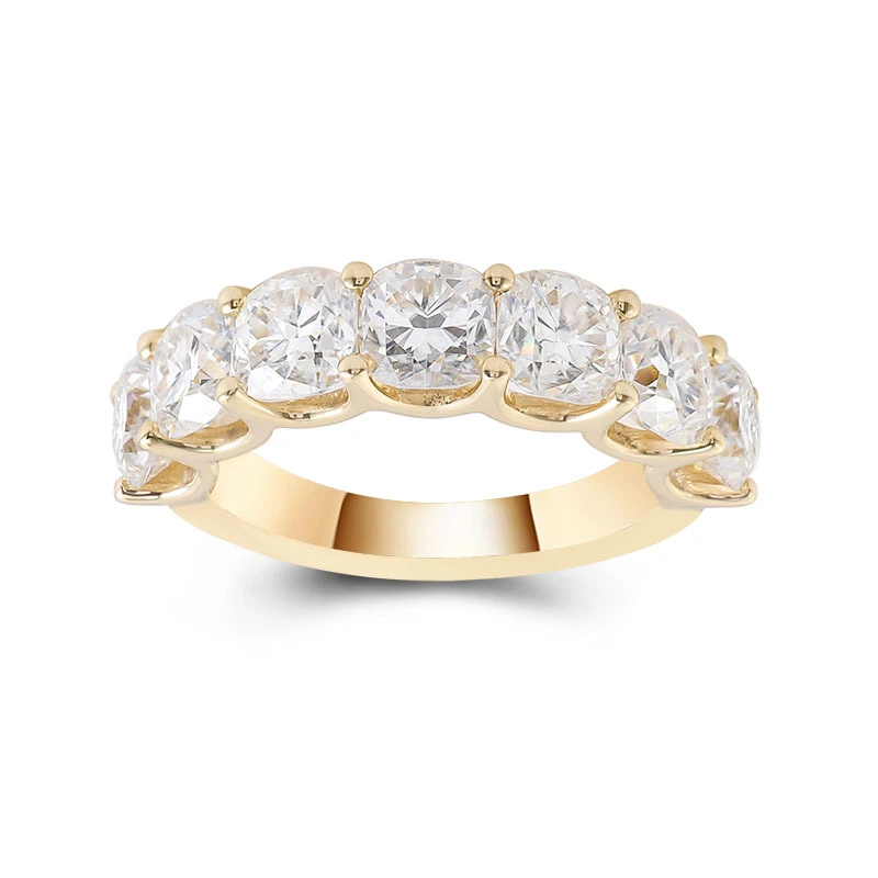 Provence Custom 14k Yellow Gol Ring 0,6ct Cushion Coup Moisanite Diamond Diamond Men's Wedding Diamond Ring Jewelry 1