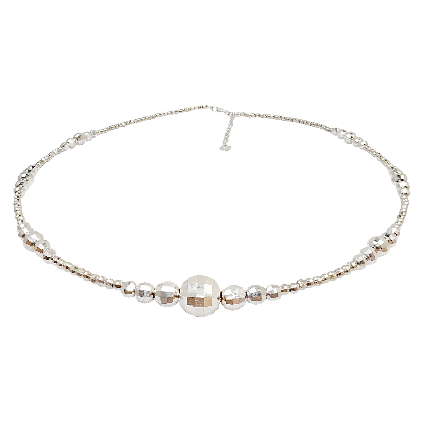This S925 Silver Necklace Incorporates New Chinese Style Classical Elements With Faceted Silver Beads Shining 1
