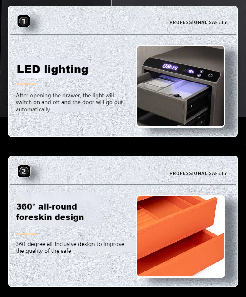 Deluxe Fingerprint Digital Home Jewelry Security Drawer Safe 20