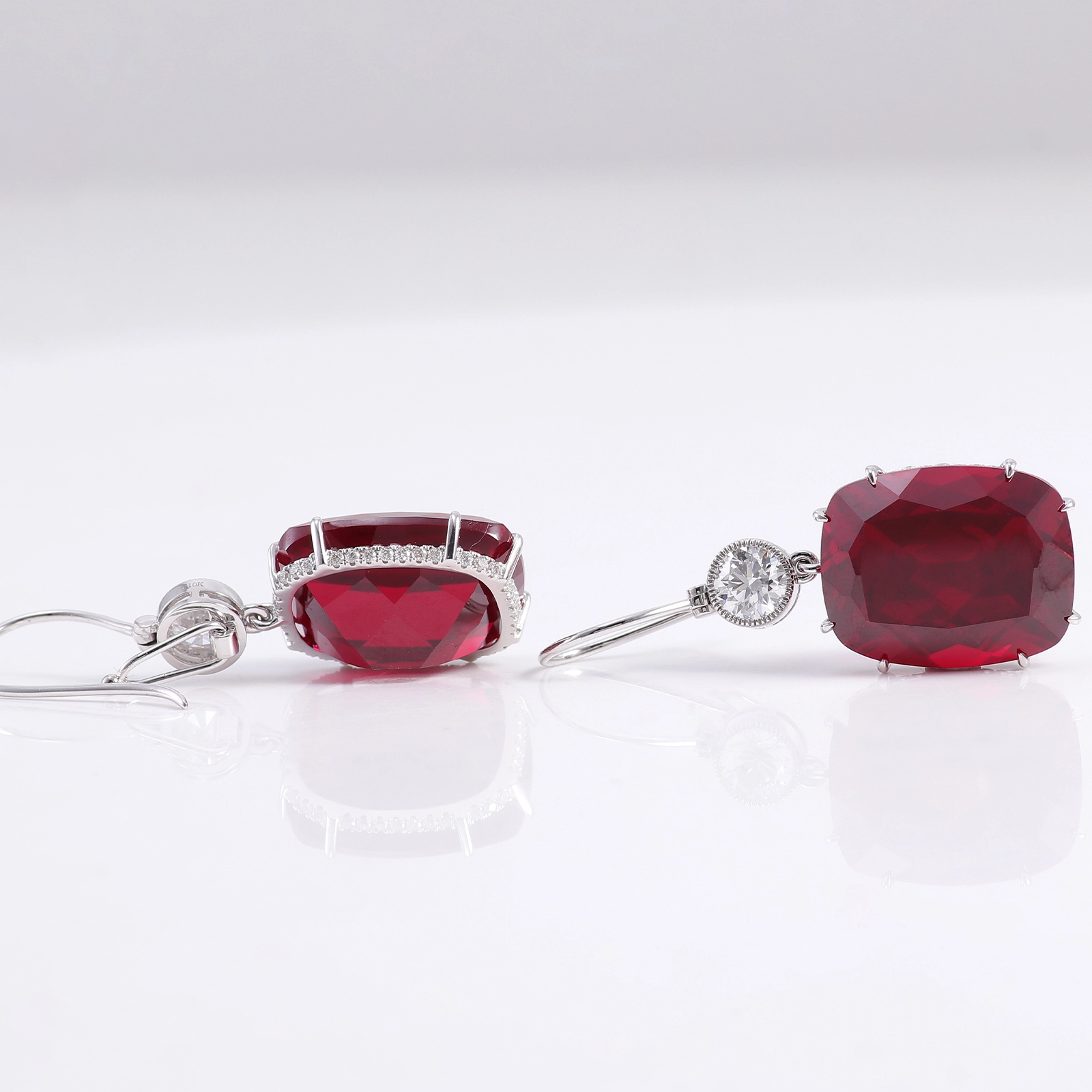 Boucles d'oreilles en gros personnalisées 10k 14K 18k 18k Gold Gemding 1