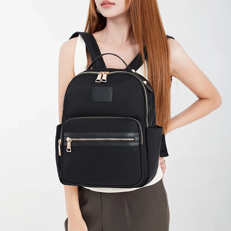 Fashion 14-inch Women's Laptop Backpack Waterproof Zipper Mini Backpack 1