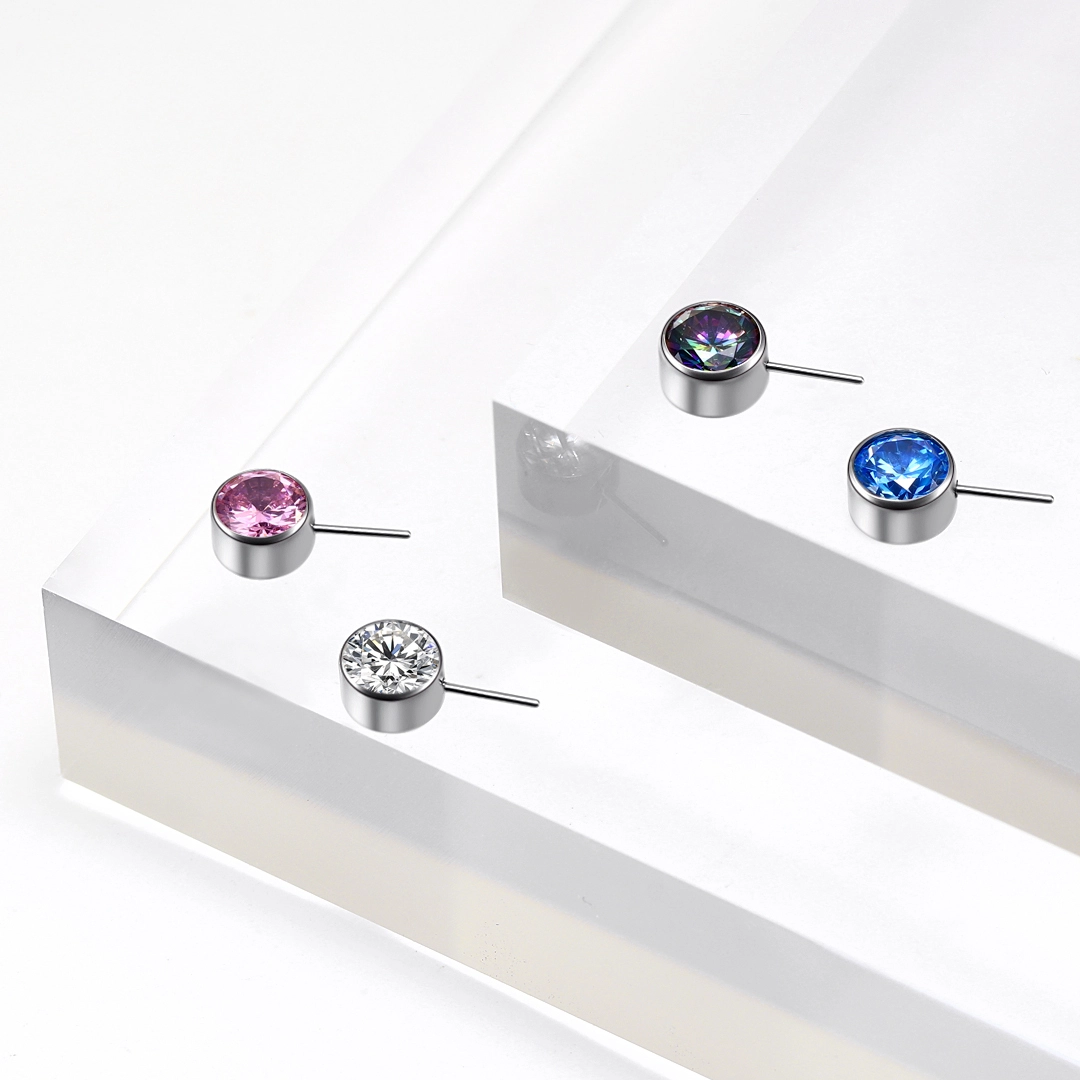 Eternal Metal Astm F136 Titanium G23 Push In Labret Jewelry Threadless Labret Piercing Threadless Piercing 1