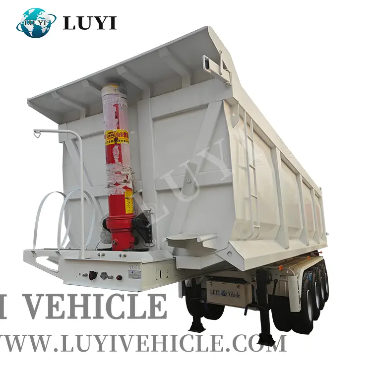 4-axle 60 ton Hydraulic Rear Dumper Semi Trailer 1
