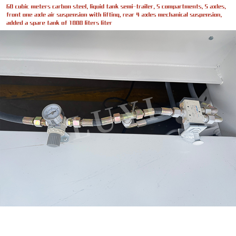 5-Axle 60cbm Carbon Steel Material Oil Tanker Truck 6