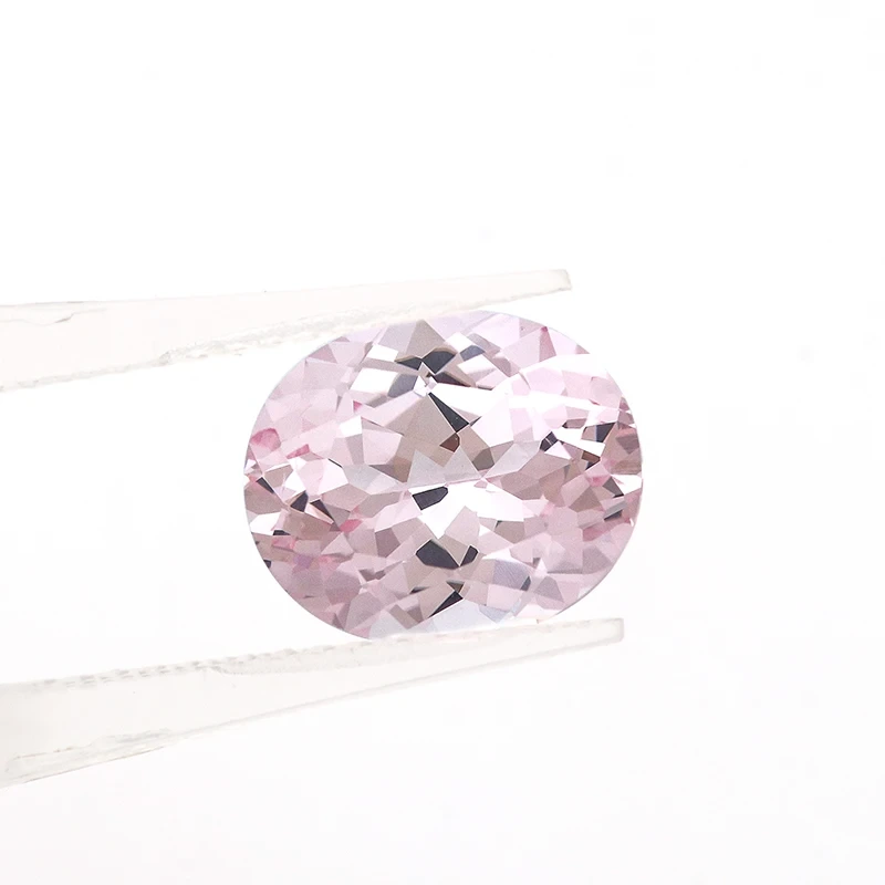 Certificado de color rosa intenso Certificado Transparente Oval Faceted Cut Lab Sapphire de Gems Provence 1