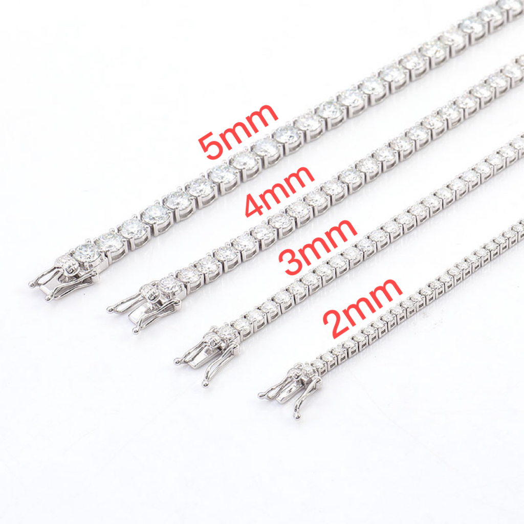 2mm Moissanit Diamond Tenniskette Hip Hop -Kette def Vvs1 Diamond Choker Tenniskette Choker Halskette Hip Hop Schmuck Schmuck 1