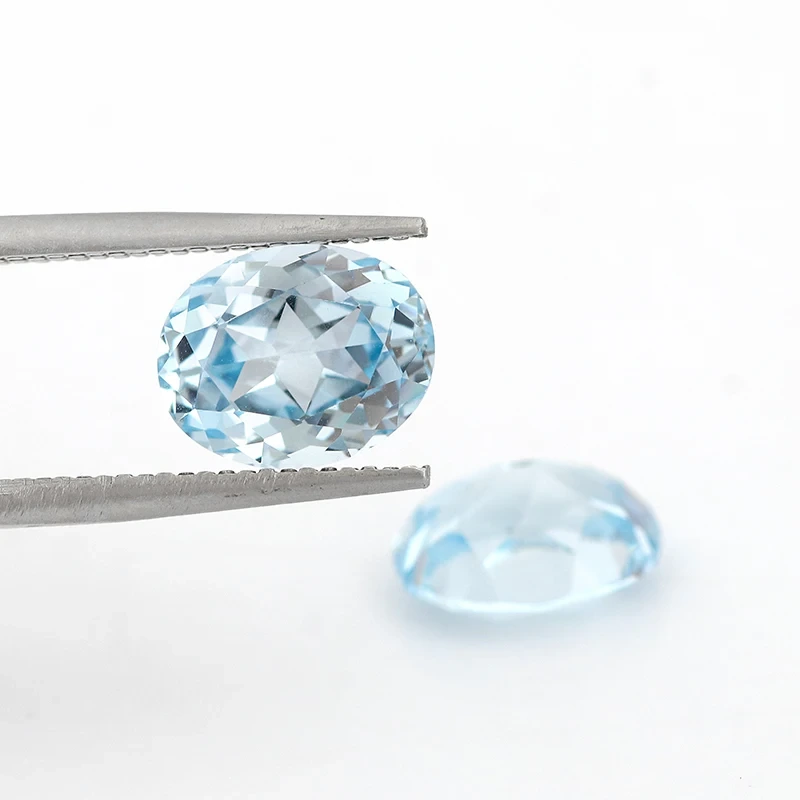 Provence Gem Light Blue Color Oval Cut 3ct Lab Grown Aquamarine Diamond Stone Price Per Carat 1