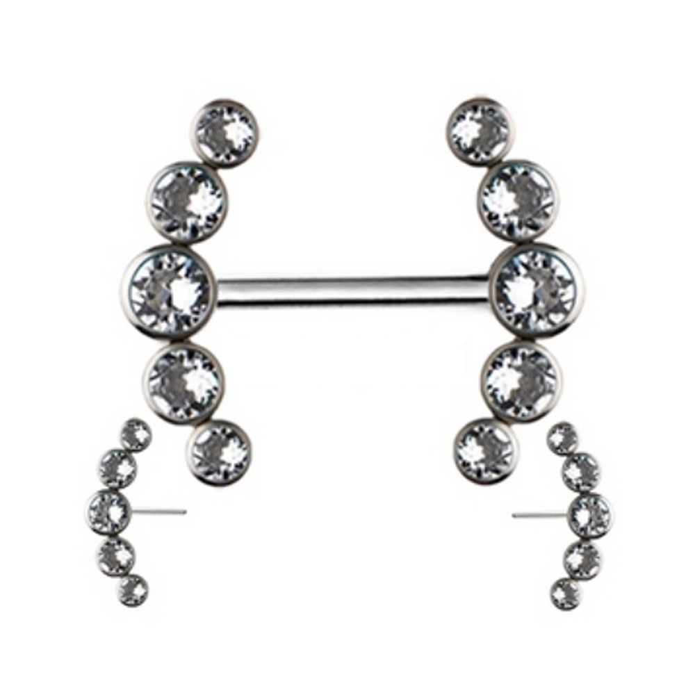 Eternal Metal Astm F136 Titanium Push In Threadless Nipple Piercing Body Jewelry Ring 1