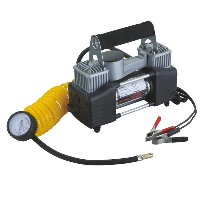 Gonfleur de pneus robuste à double cylindre 12 V CC 150 PSI pour pneus de voiture SUV 1