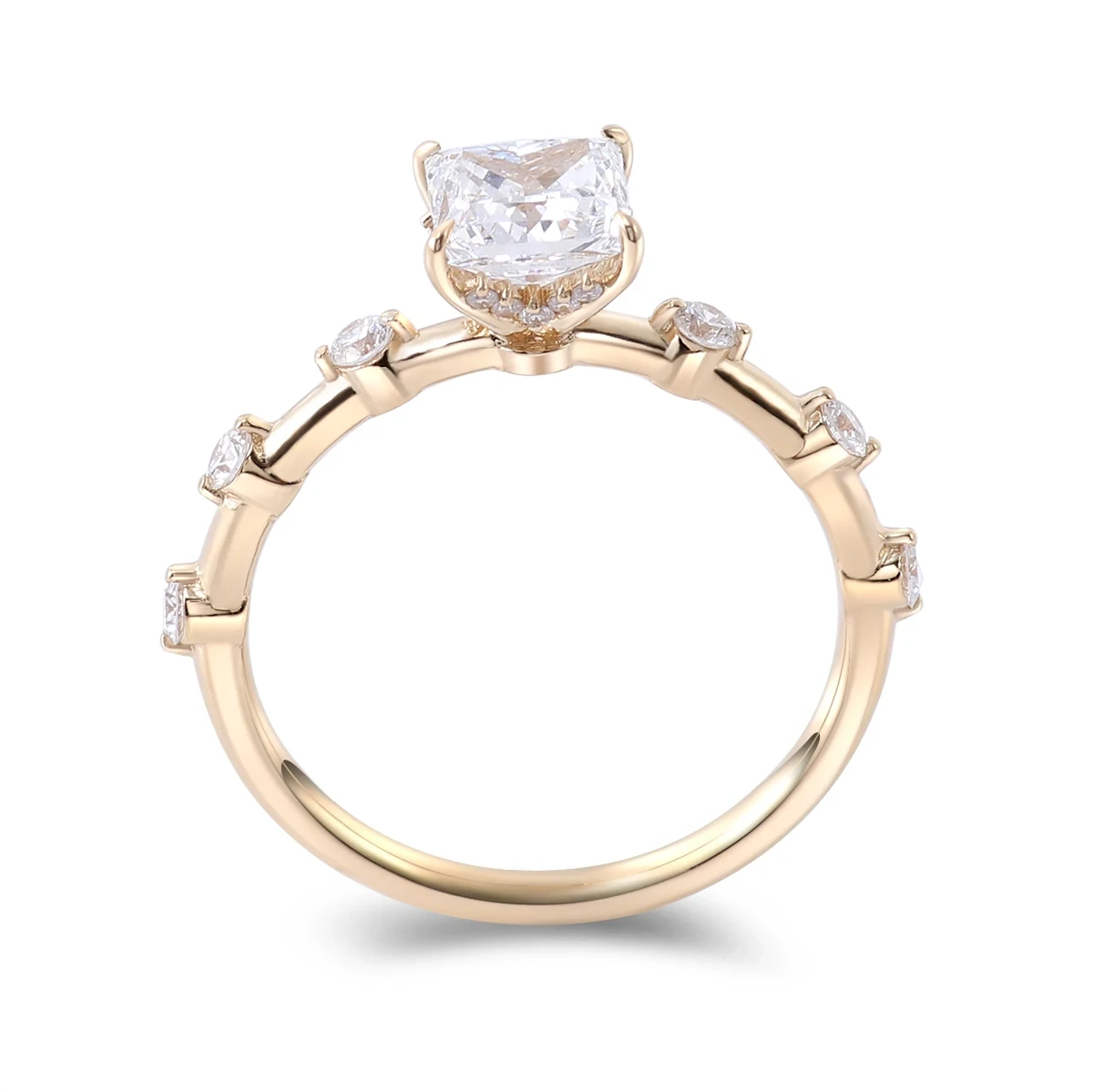 Customize Fine Jewelry Rings 10k/14k/18k Gold Vvs Moissanite Solitaire Diamond Ring Engagement Wedding Ring For Women Men 1