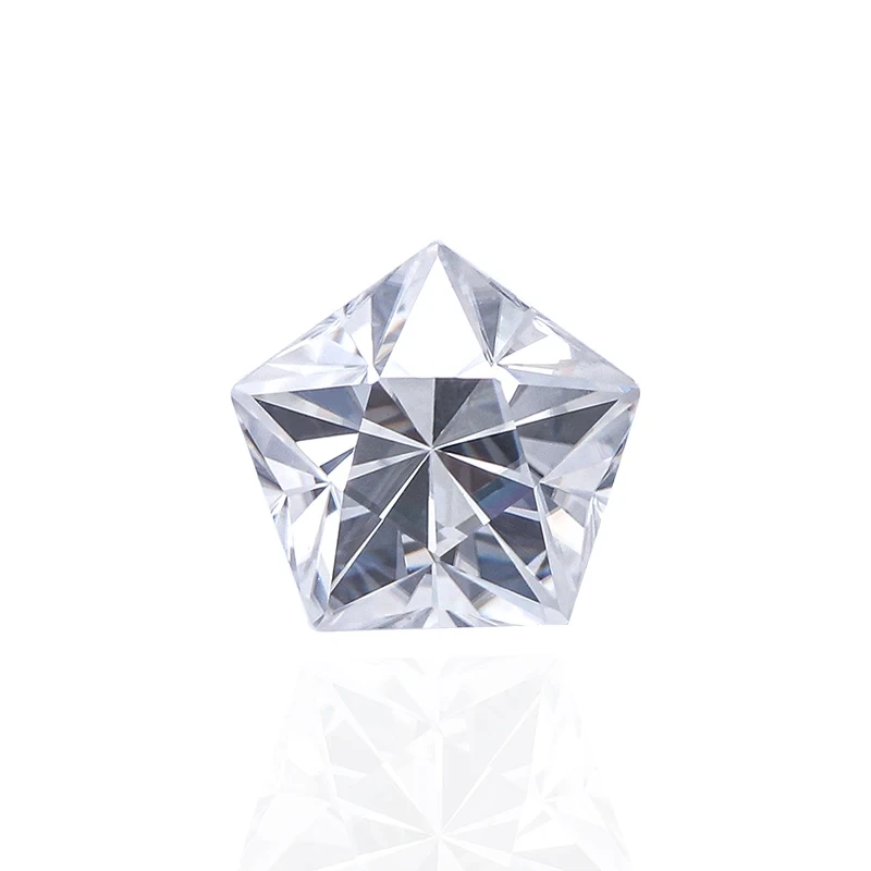 Provence Jewelry 8mm 2 Carat Pentagon Cut Moissanite Special Shape Diamond Vvs Natural Stone Moissanite 1