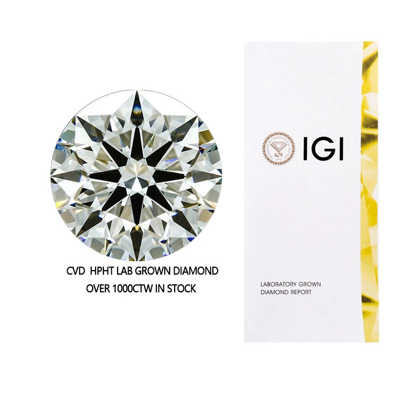 Wholesale Igi Gia Certified Lab Diamond D Vvs Color 1ct 1.3ct 2ct 3ct Loose Cvd Synthetic Lab Grown Diamonds Manufacturing 1