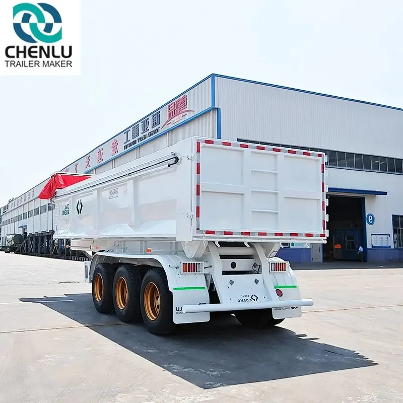 Semi End Dump Trailers for Sale 7000-8000mm LJT9401ZHXfrom China 7