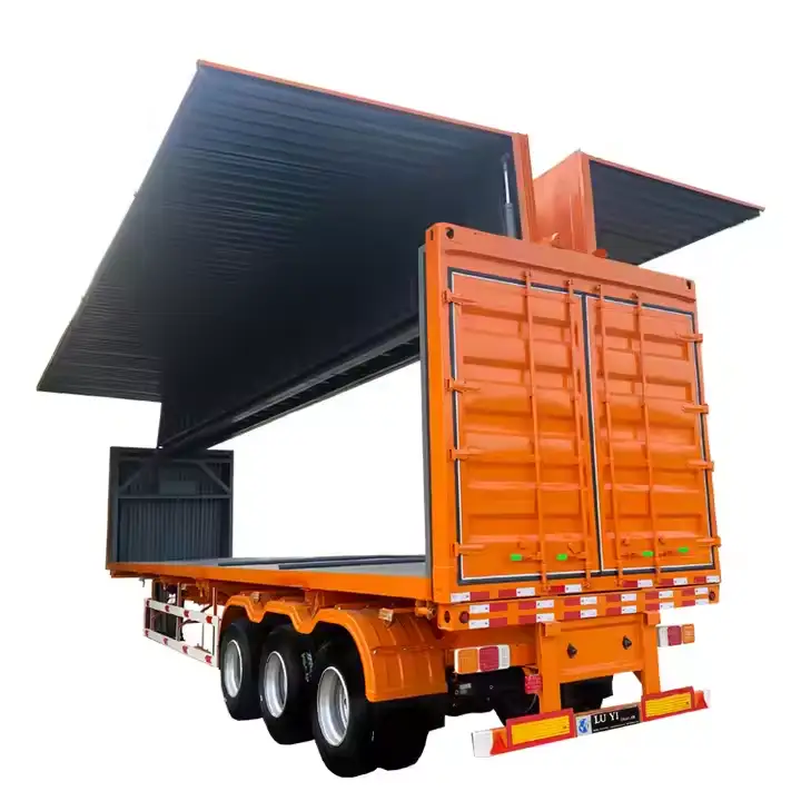 Wing Open Box Curtain Semi Truck Trailer | LUYI 1