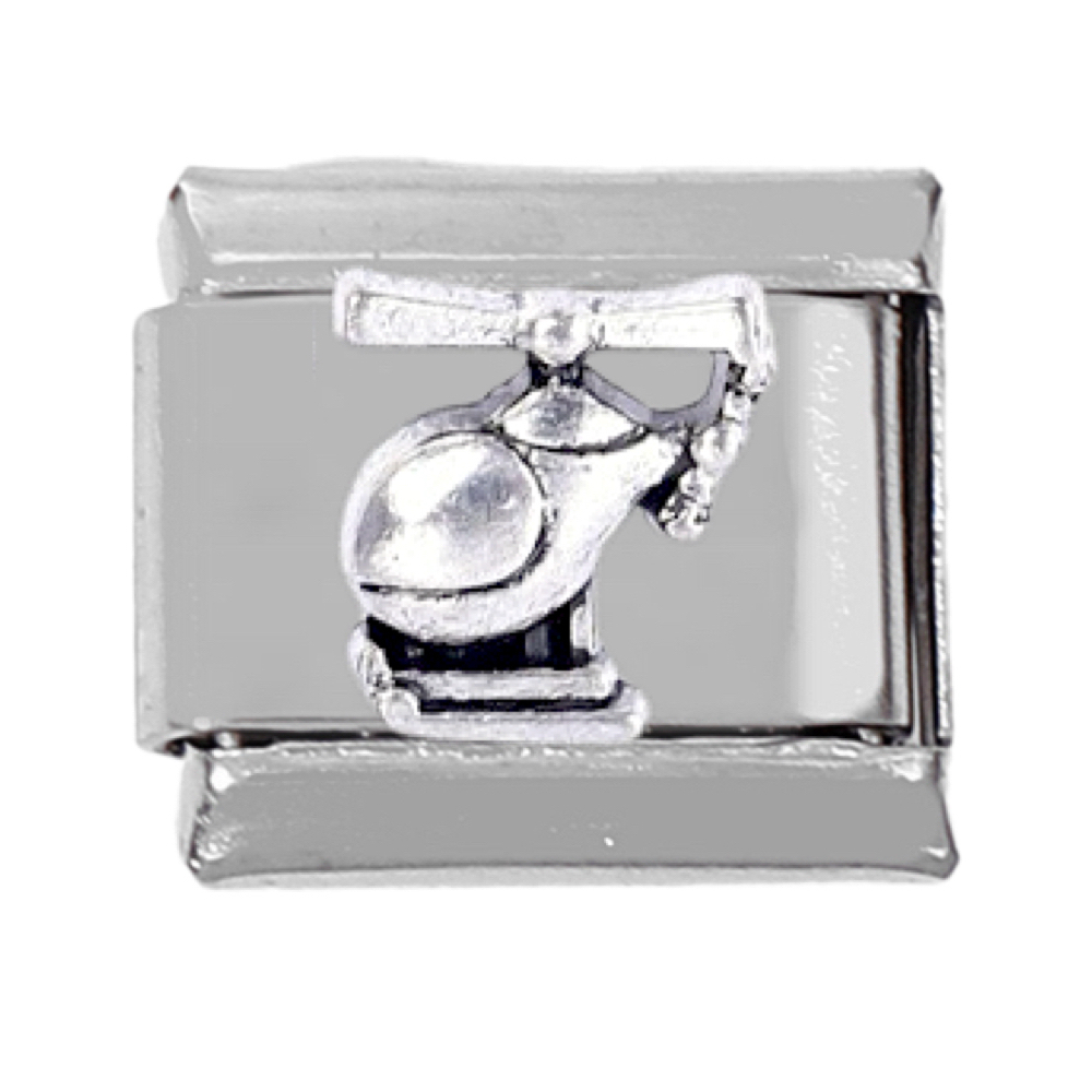 2024 Diy Personalized Shiny Classic Car Plane 304 Stainless Steel Italian Charm Bracelet 9mm * 10mm Module 1