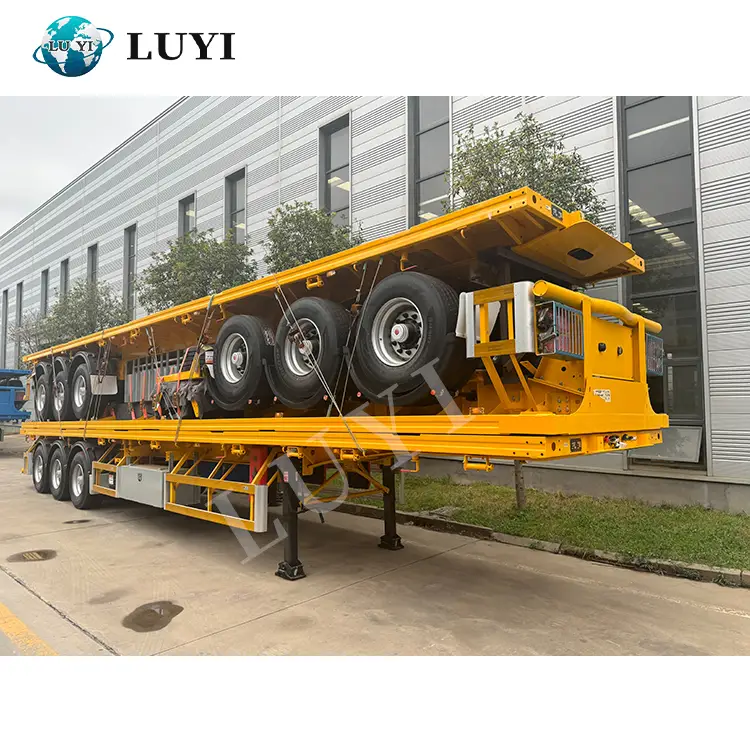 40ft Container Truck Flatbed Semi Trailer 1
