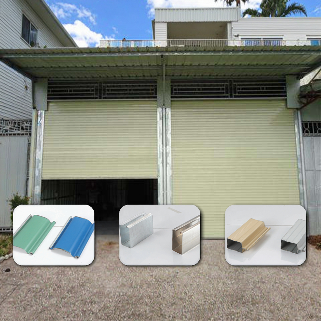 Aluminum Roller Garage Door With Anti-thief Lock & Vertical Opening Pattern 1