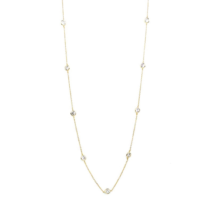 Precio al por mayor de plata esterlina Gold chapada en la cadena delgada delgada Mujeres 1