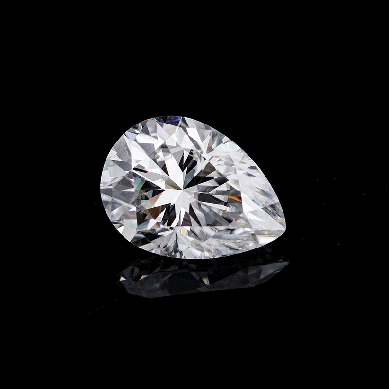 Provence Jewelry Top Quality Factory Price Hybrid Moissanite 2ct Ef Color Pear Diamond Moissanite 1