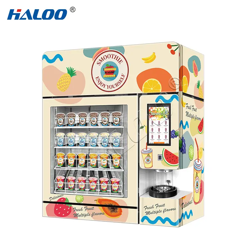 Haloo Vending Machine Supplier Self -servies Automatic Blender Fruit Frozen Food Vending Machine Smoothie Vending Machine 1
