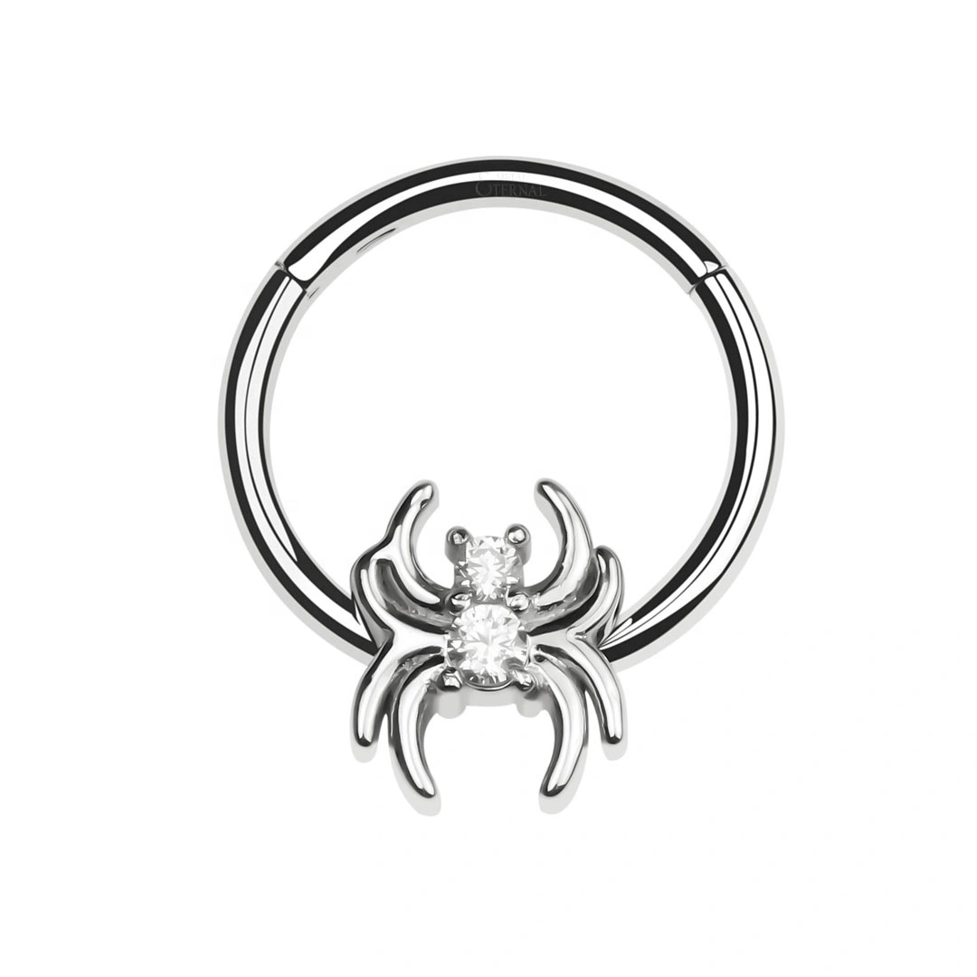 Eternal Metal Astm F136 Titanium Spider Shaped Hinged Segment Ring Wholesale Piercing Jewelry 1