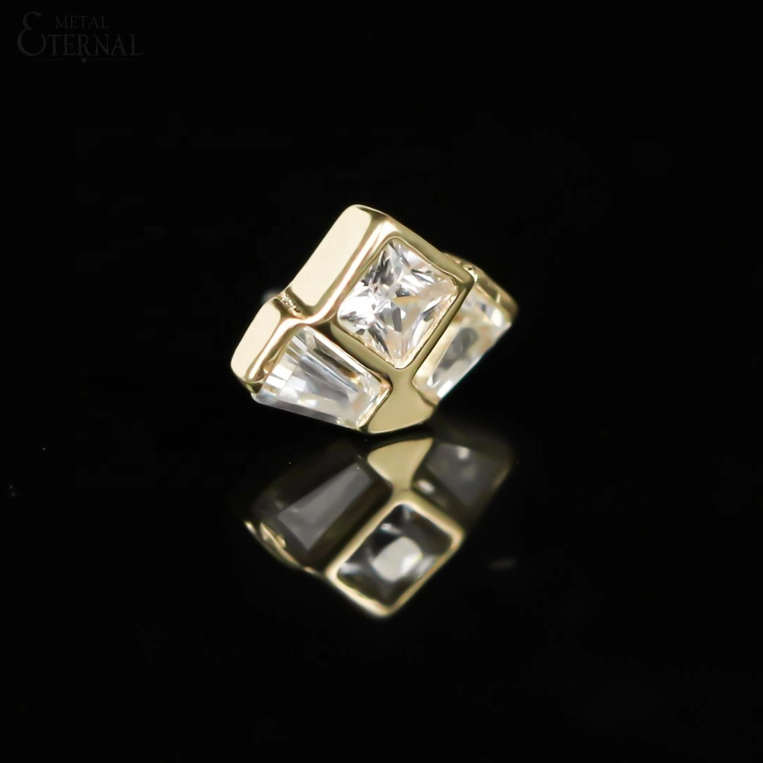 Eternal Metal 14k Solid Gold Threadless Ends Piercing Jewelry 1