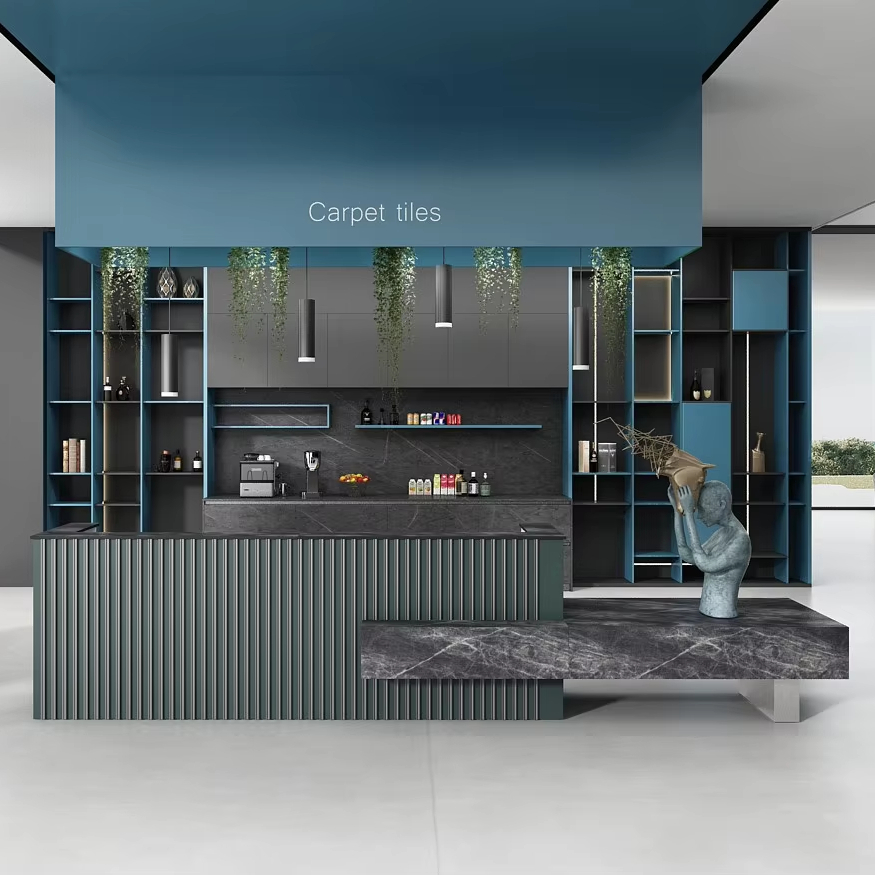 2025 Hot Sell Modern Wood Reception Desk with Innovative Design 1