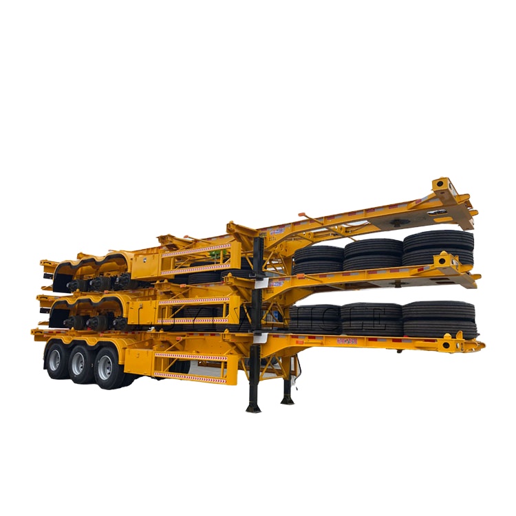3-Axle 40ftContainer Shipping Skeleton Semi Trailer Gooseneck Design 1